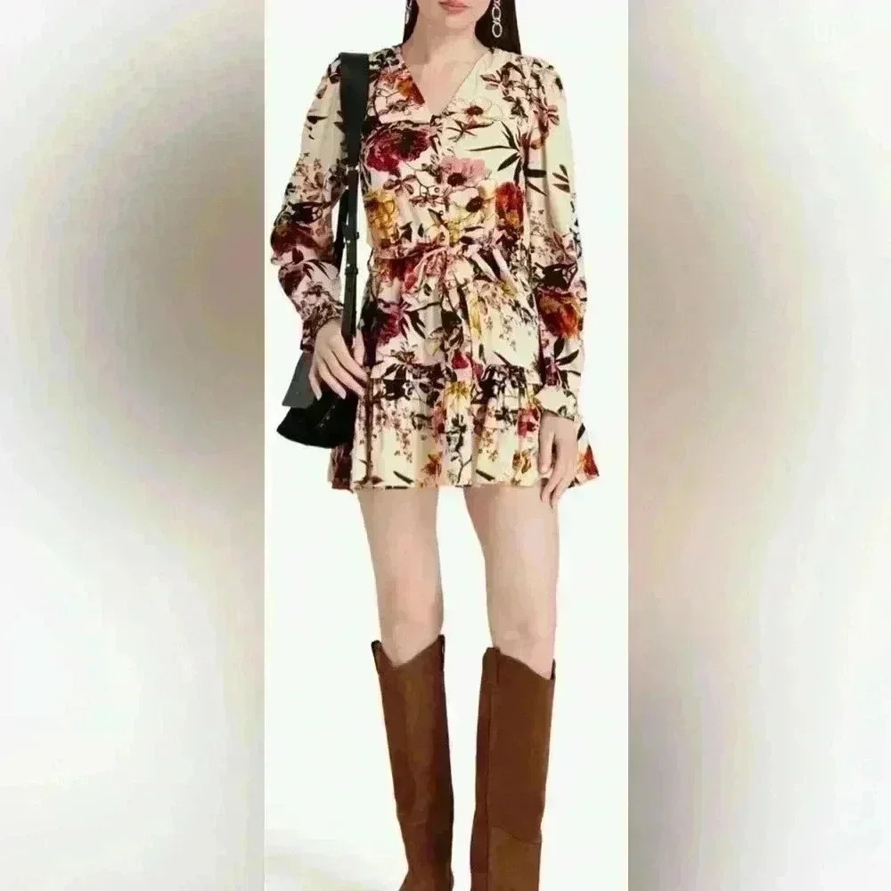 Walter Baker - Nevilla floral-print jacquard mini dress - Size L - Picture 2 of 11